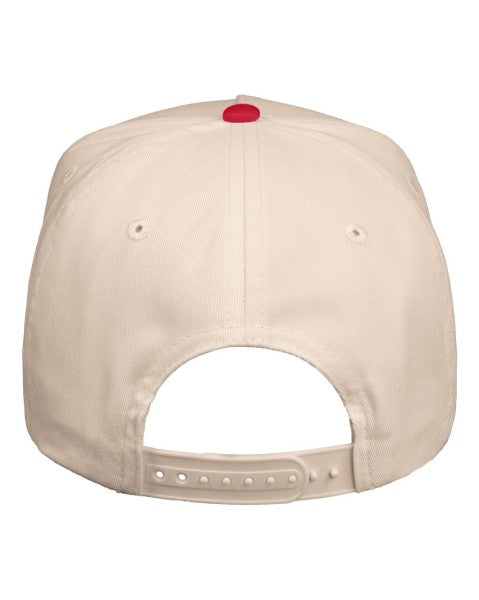 V-Cap 8869 5 Panel Two Tone Red/Cream