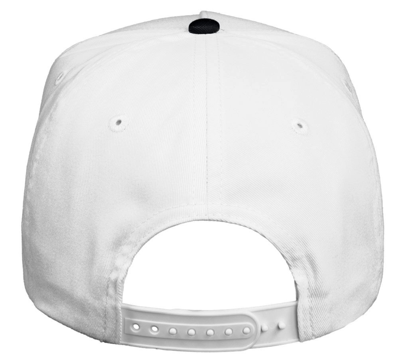 Black/White 5 Panel Twill Hat