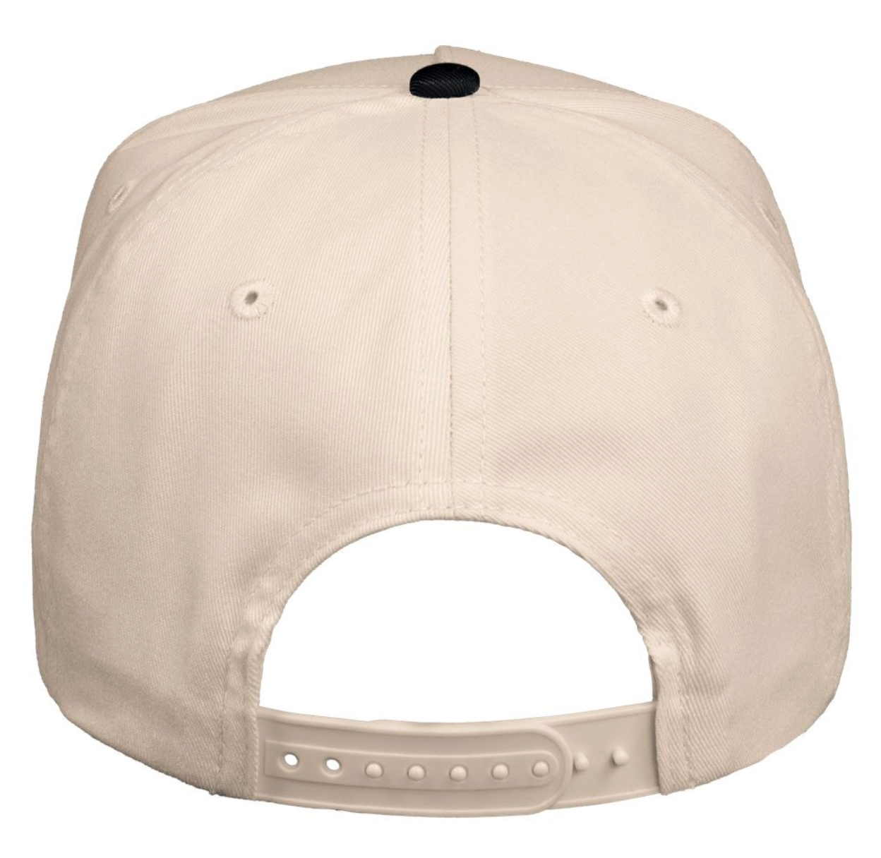 Canvas/Black 5 Panel Twill Hat