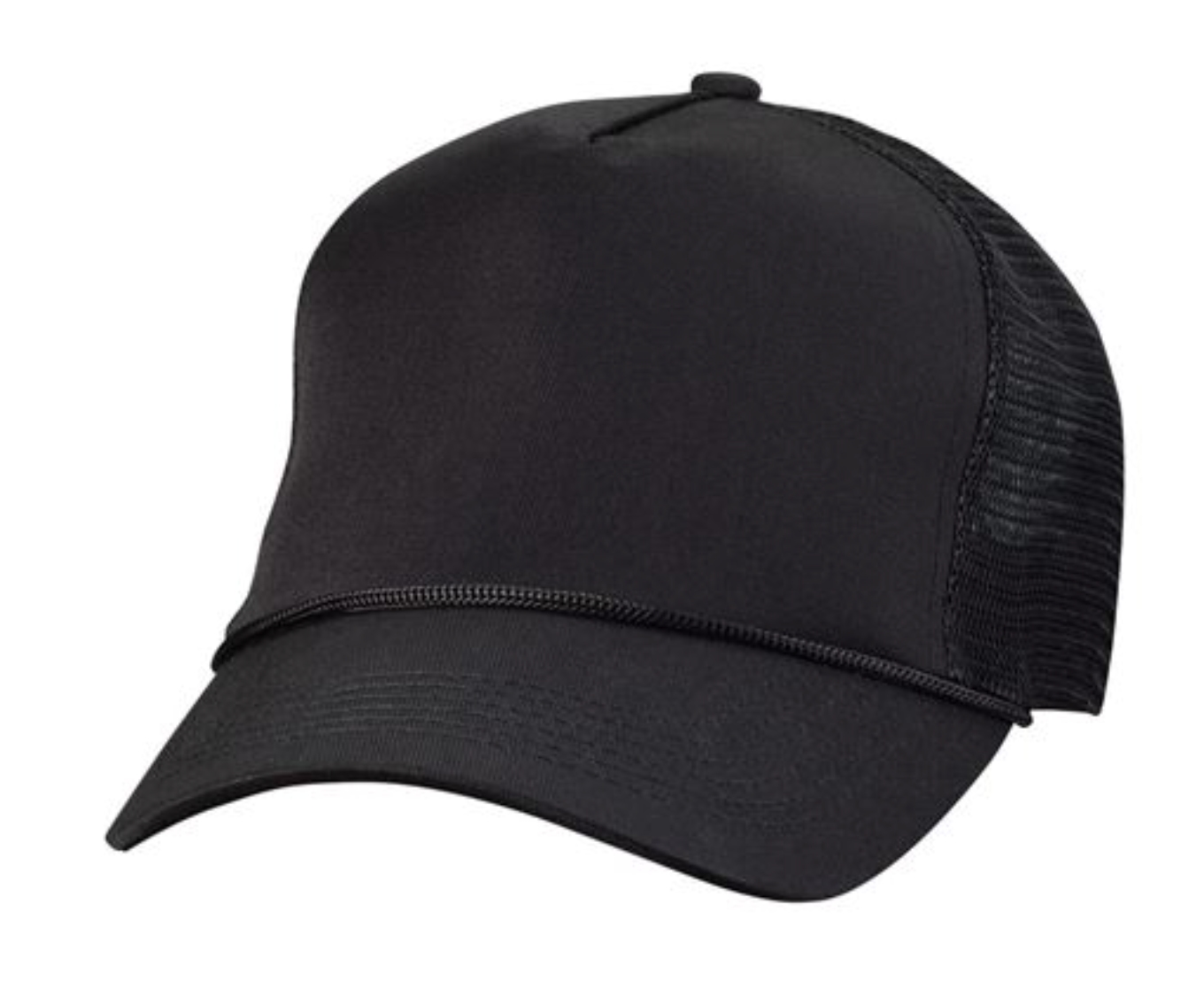 BLACK TRUCKER HAT