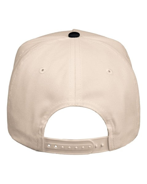 V-Cap 8869 5 Panel Two Tone Black/Cream