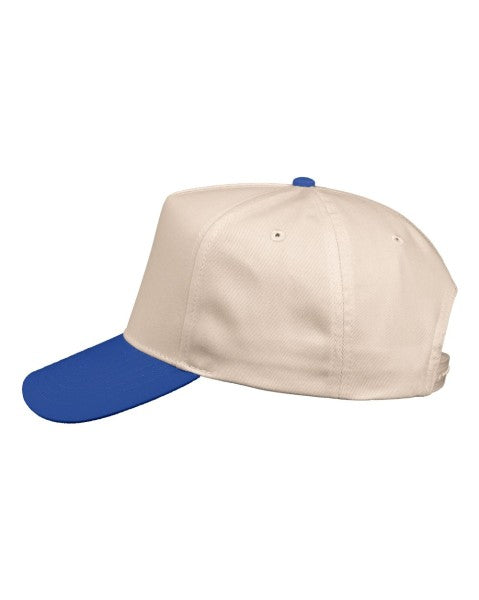 V-Cap 8869 5 Panel Two Tone Royal Blue/Cream