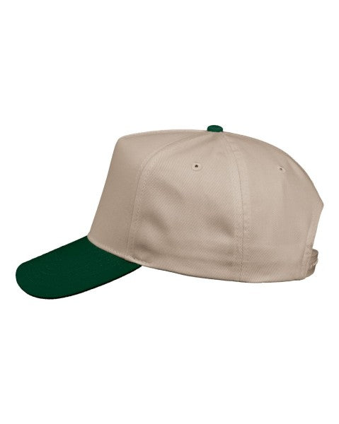 V-Cap 8869 5 Panel Two Tone Forest/Cream