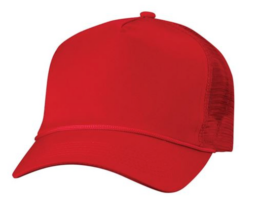 RED TRUCKER HAT