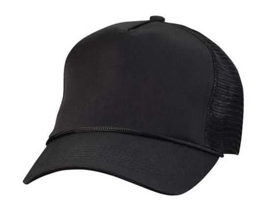 BLACK TRUCKER HAT